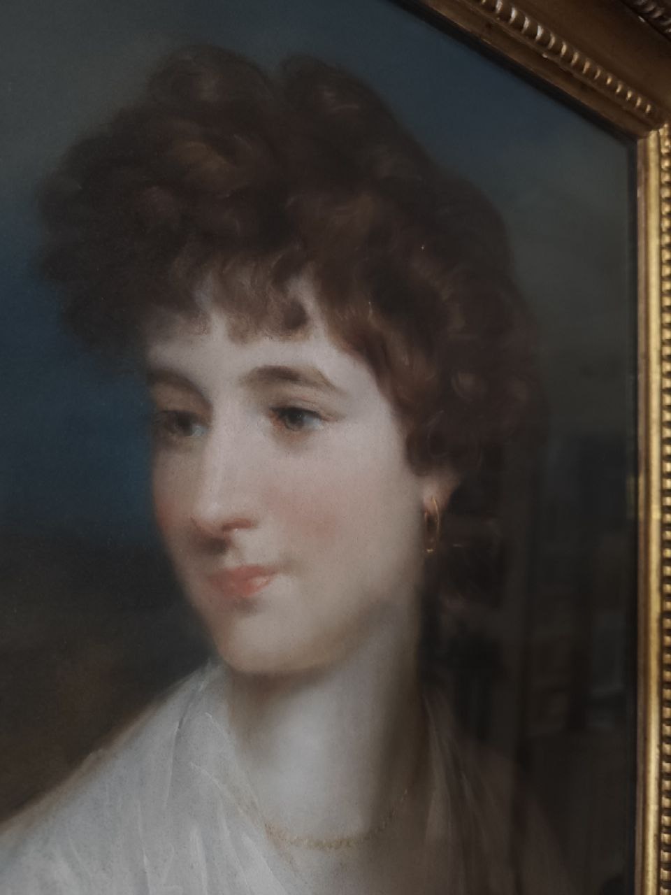 John Russell, R.A.  (1745-1806) "Countess of Oxford," [Jane Elizabeth Harley (nee Scott) 1774-1824,] - Image 8 of 11