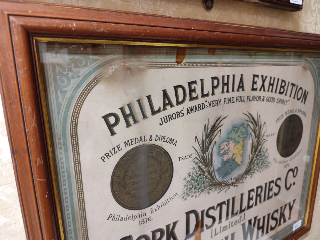 A rare Advertisement Poster,  for "Cork Distillers Co., (Limited) Old Irish Whiskey - Philadelphia - Image 4 of 5