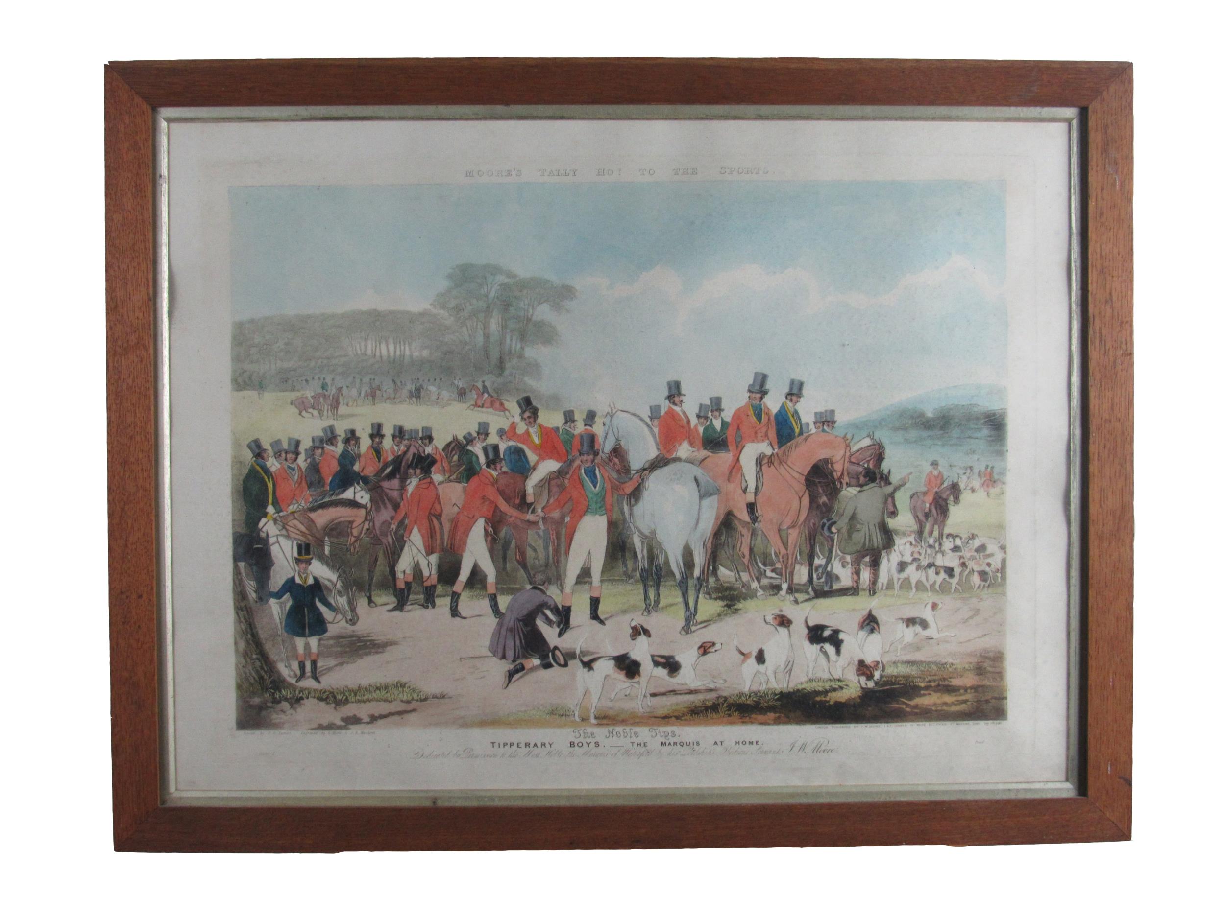 After F.C. Turner, (1746-1846) "Moore's Tally Ho! To the Sports," The Noble Tips, set of four, - Image 2 of 4