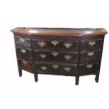 An unusual and early 19th Century Irish Provincial Chest, of angled form with three long central