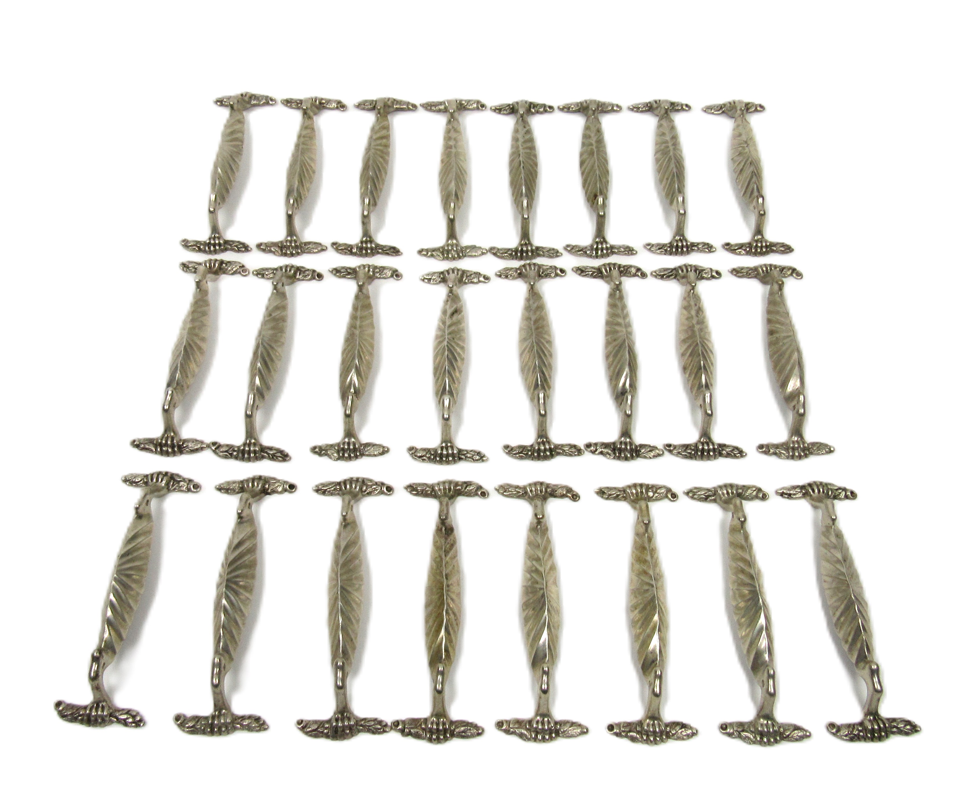 A collection of Continental silver plated Cutlery Stands, of elongated form with lion paw grasping - Image 2 of 2