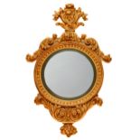 A fine quality 19th Century Irish giltwood Convex Mirror, probably Cork, (R. & W. Clarke),