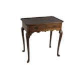 An Irish Georgian period mahogany tray top or Silver Table, the hollow top with shaped border, above