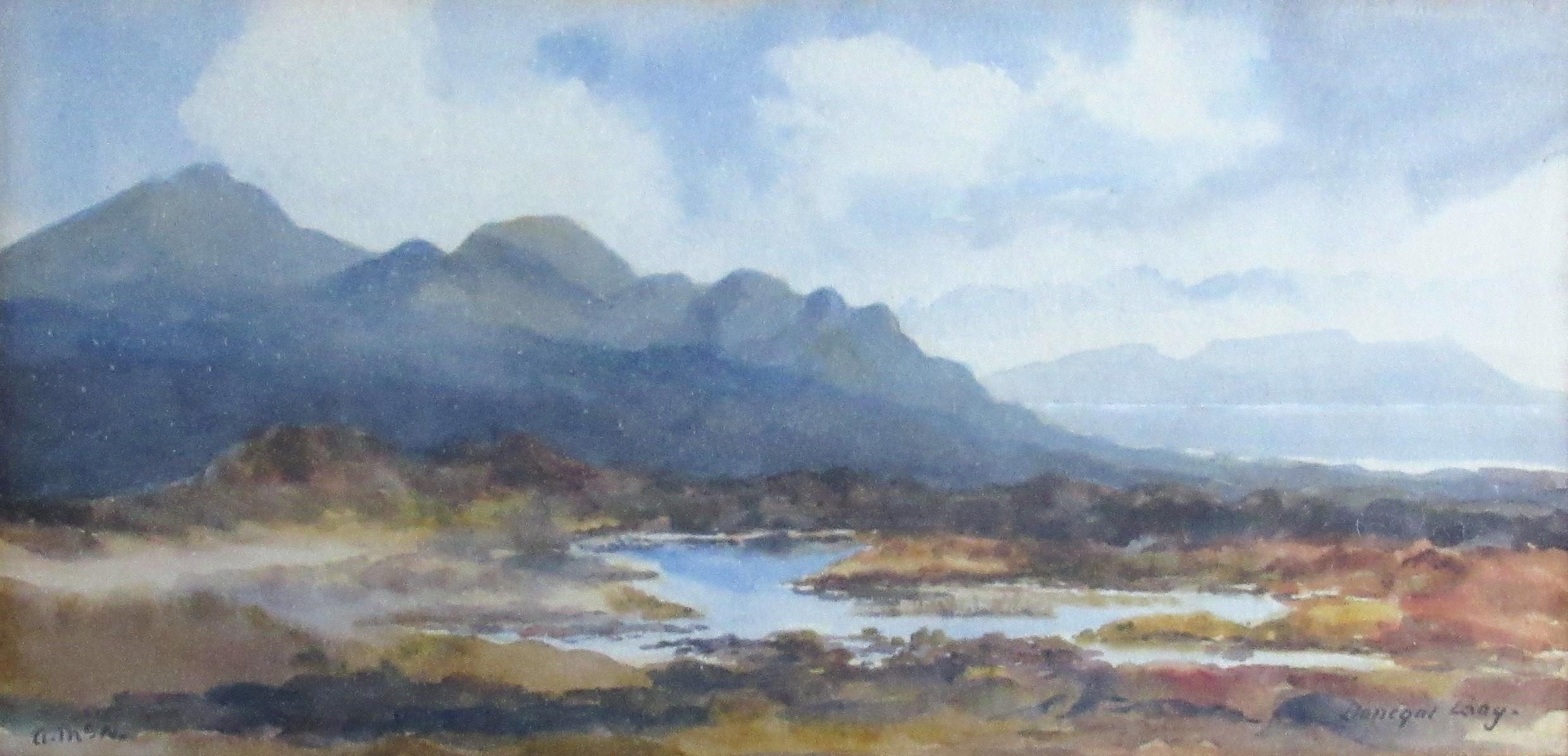 20th Century Irish School "Donegal Bay," watercolour, approx. 17cms x 35cms (7" x 14"), signed  "