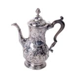 A fine quality 18th Century Irish silver Coffee Pot, by William Thompson, and Michael Cormick, c.