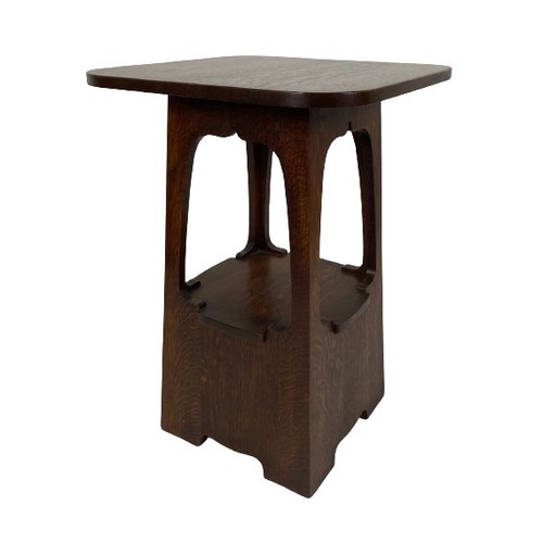 A fine Stickley oak Occasional Table, 89-240-31, the square top with rounded corners, dated July 19,