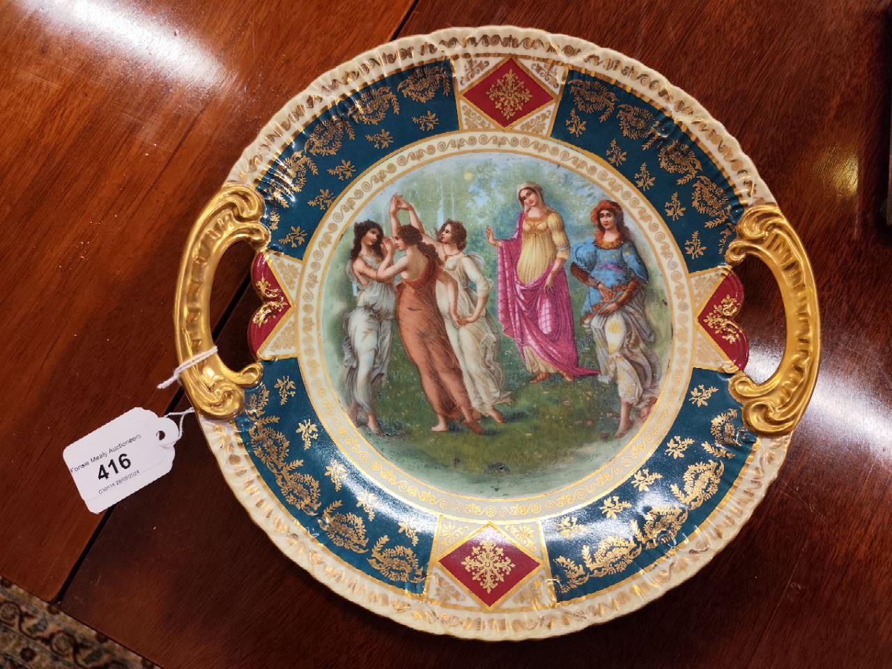 A quality hand painted classical design Tea and Coffee Service, Royal Vienna, decorated with - Image 11 of 15