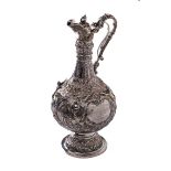 Co. Cork Interest: An exceptionally fine quality mid-Victorian silver Claret Jug, by Richard