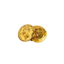 [O'Connell (Daniel)] Two rare 19th Century decorated Buttons, the first with side profile in