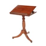 A quality 19th Century mahogany Draught or Clerks Table, the adjustable rectangular top with