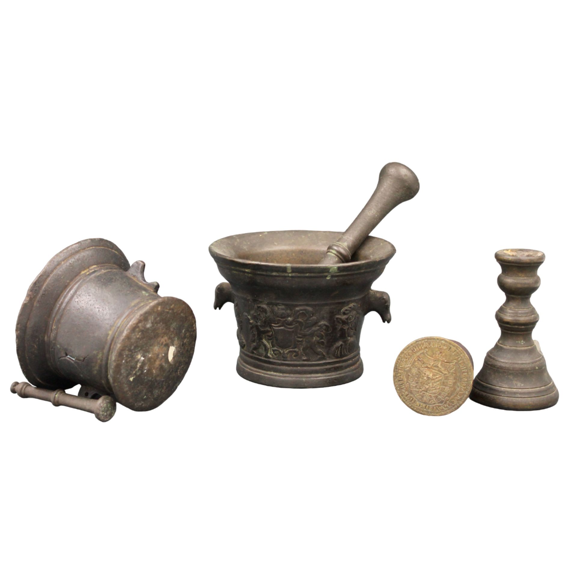 Grande lotto di mortai, pesi e campane - Large lot of mortars, weights and bells - Image 4 of 4