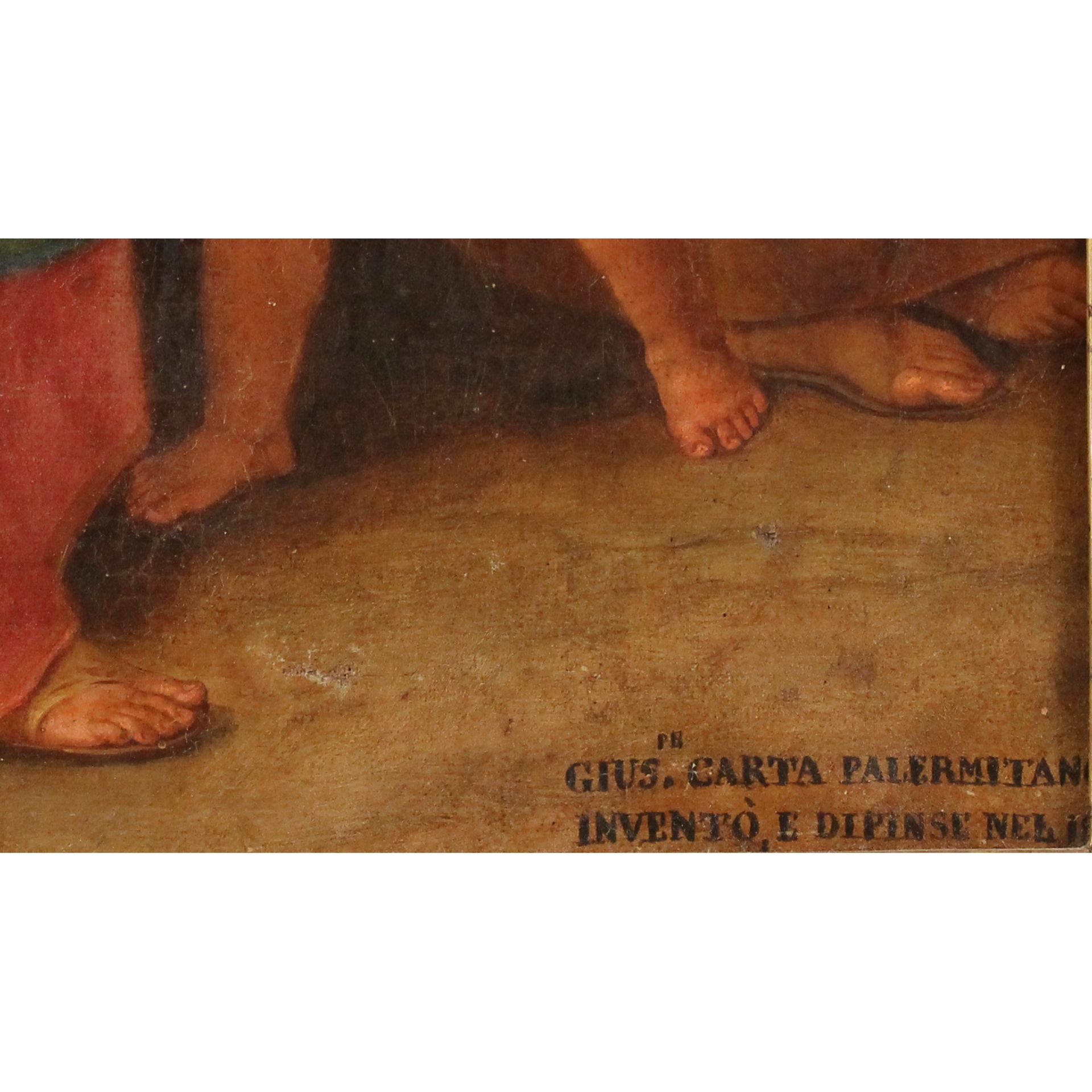 Giuseppe Carta (1809/1889) "La Sacra Famiglia con San Giovannino" - "The Holy Family with the infant - Bild 2 aus 3