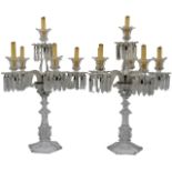 Coppia candelabri Baccarat a sei fiamme - Pair of Baccarat six-flame candlesticks