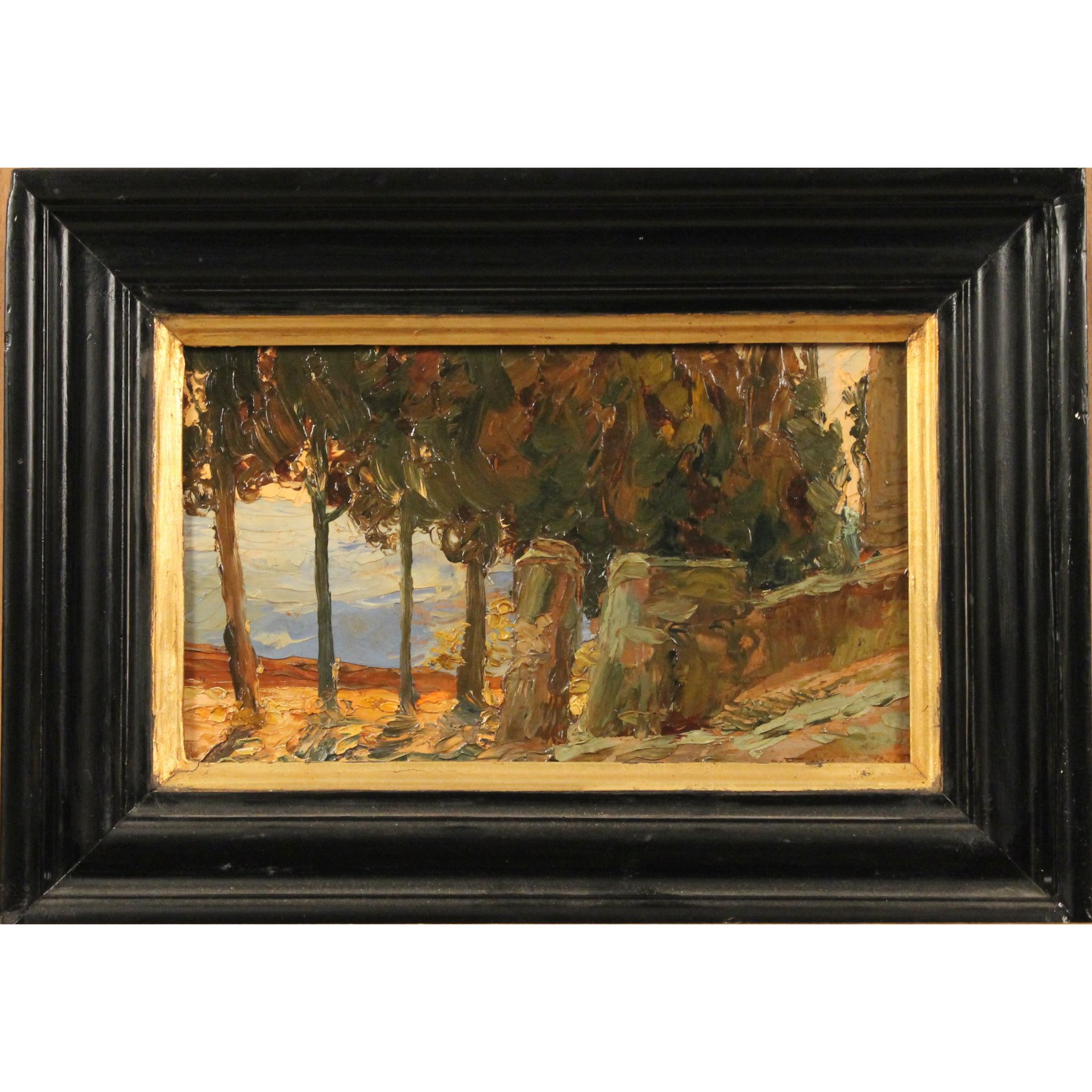Pietro De Francisco (1873/1969) "Paesaggio alberato" - "Tree-lined landscape"