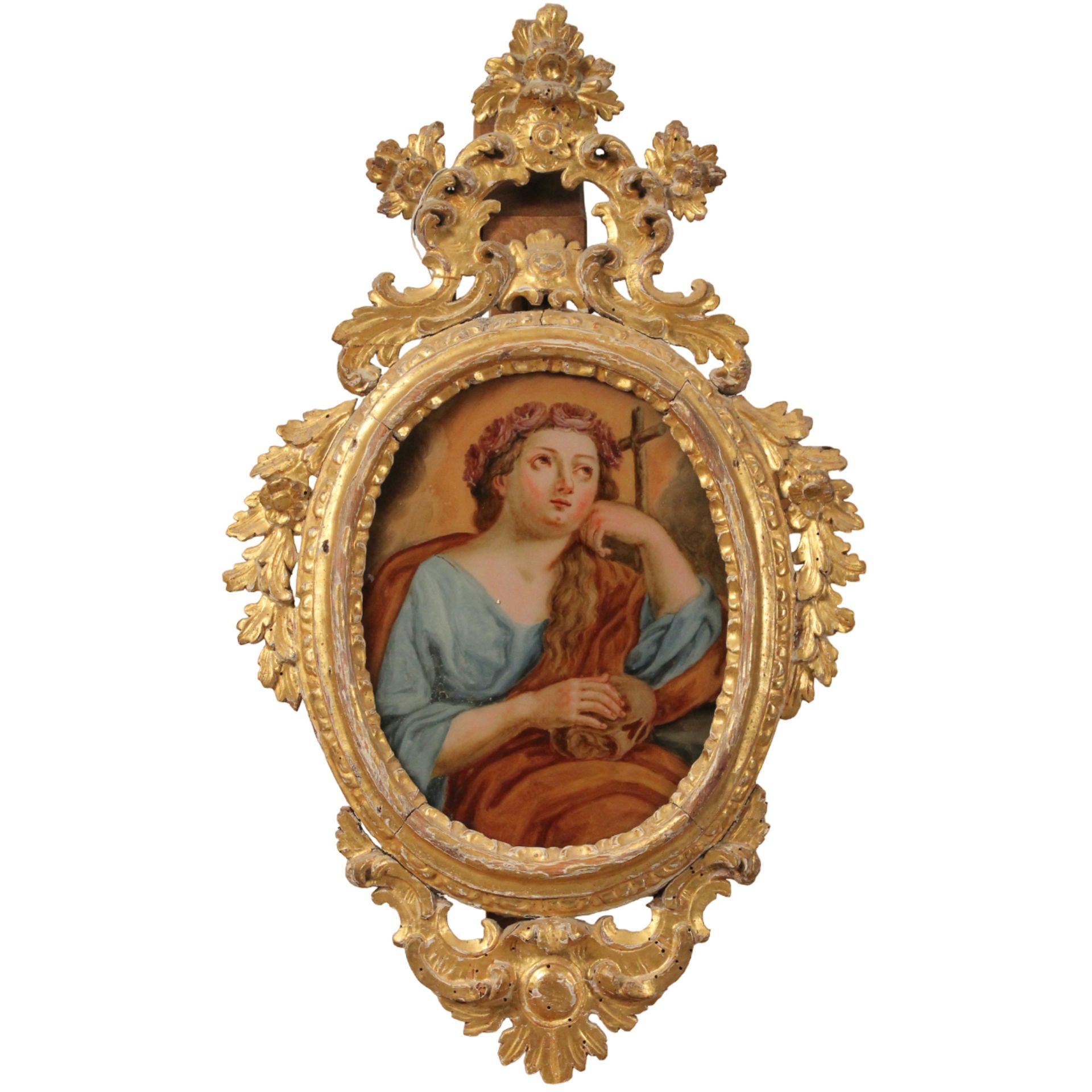 Scuola siciliana degli inizi del secolo XVIII "Santa Rosalia e la Madonna" - Sicilian school of the