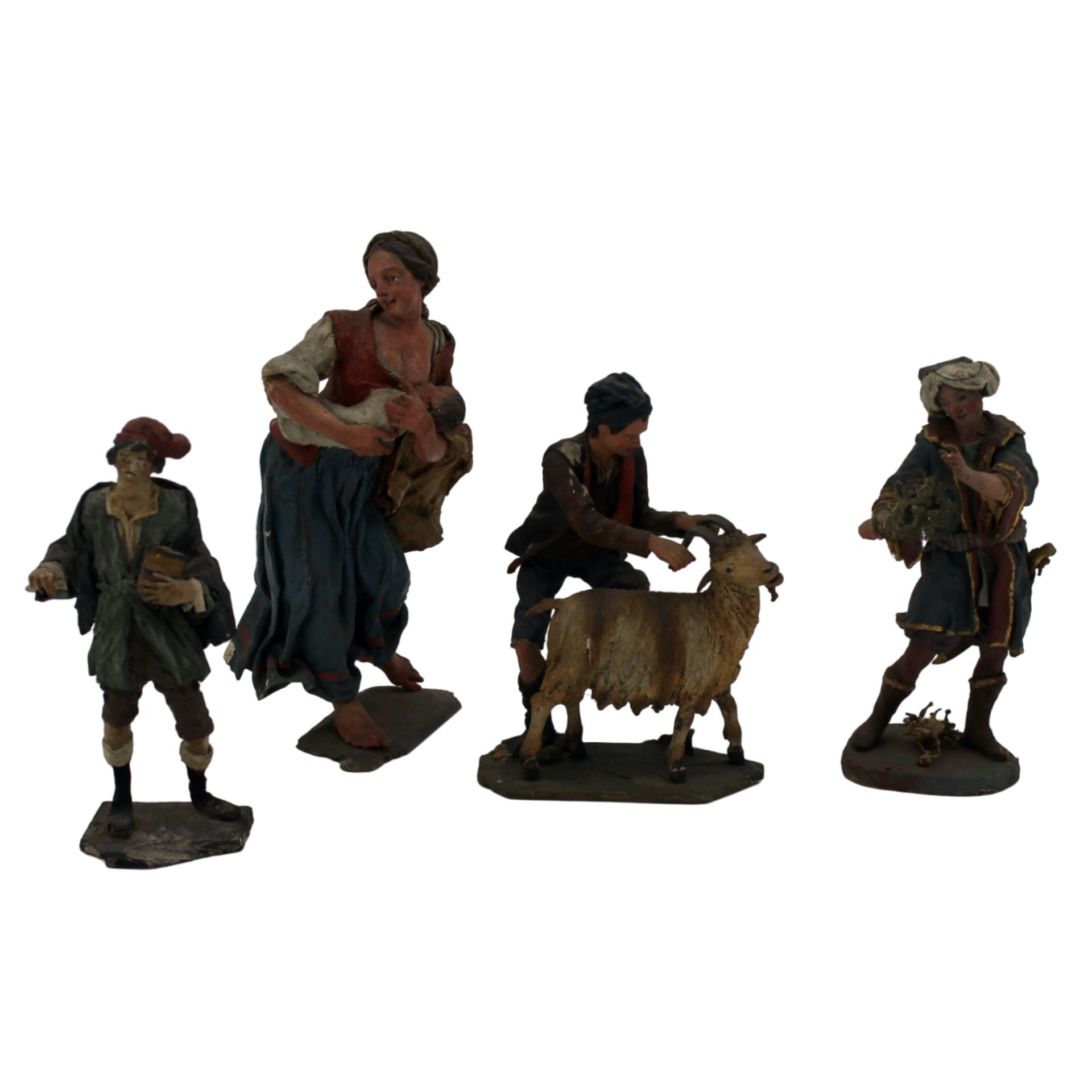 Quattro figure da presepe - Four nativity scene figures