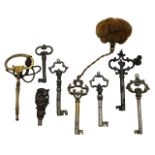 Lotto di sette chiavi e un sigillo - Lot of seven keys and a seal