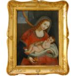 Scuola siciliana del XVIII secolo "La Madonna con il Bambino" - 18th century Sicilian school "The Ma