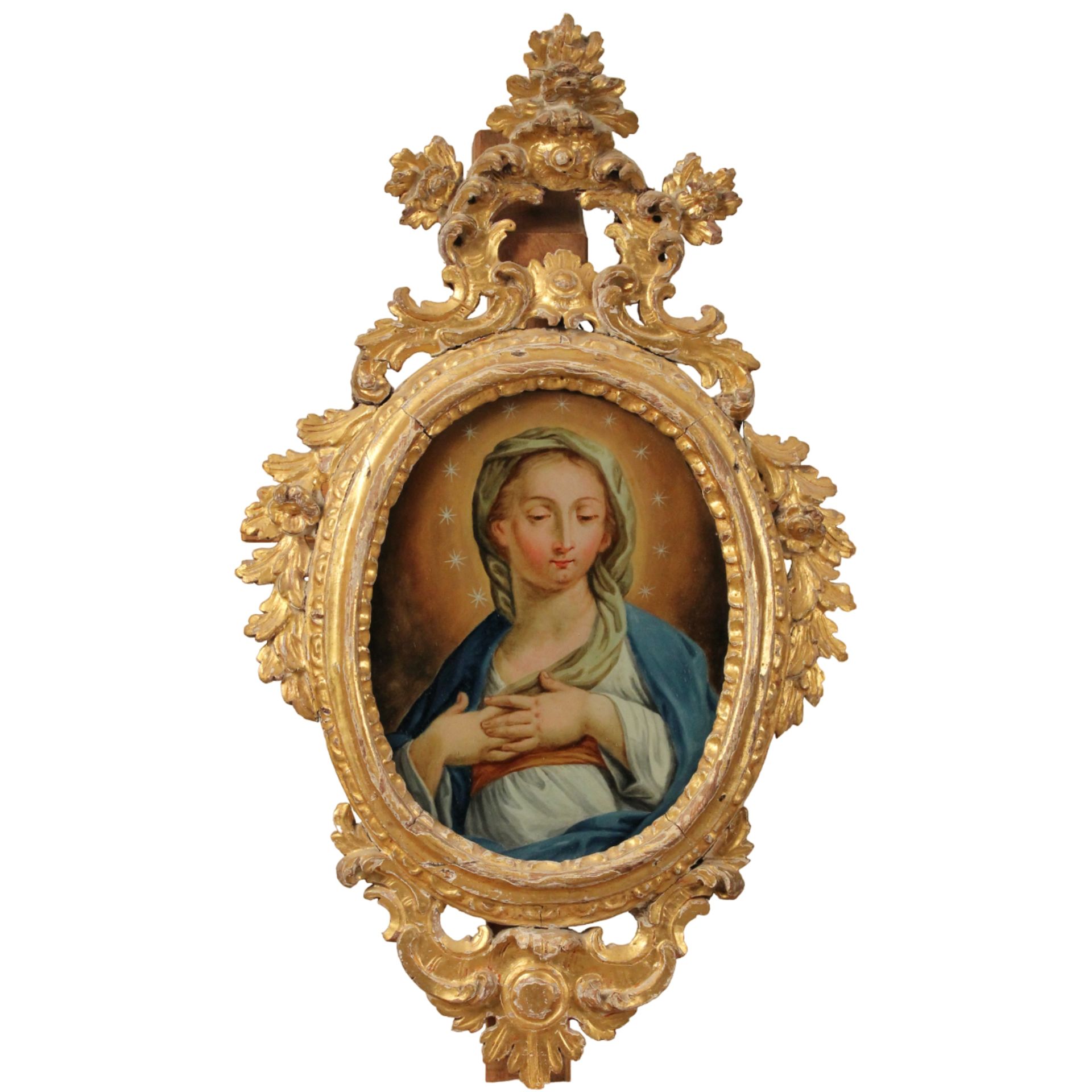 Scuola siciliana degli inizi del secolo XVIII "Santa Rosalia e la Madonna" - Sicilian school of the - Image 2 of 4