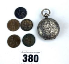 Silver coin holder & coins