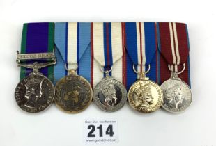 Bar of 5 QEII medals