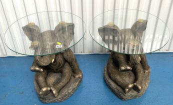 Pair of elephant tables