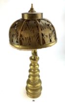 Oriental brass table lamp