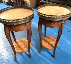 Pair of gallery top tables