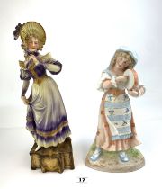 2 bisque figures