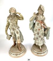 Pair of KPM porcelain figures