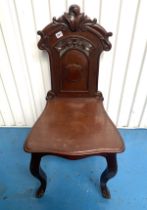 Carved hall chair