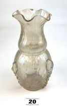 Glass sculptured vase