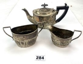 3 piece silver tea set