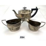 3 piece silver tea set