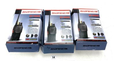 3 Baofeng Two-Way Radios