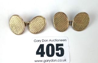 Pair of 9k gold cufflinks