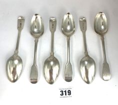 6 silver dessert spoons