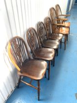 6 wheelback chairs