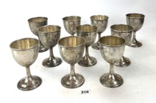 10 Murray Clan silver goblets