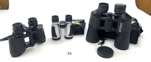 3 pairs of binoculars