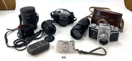 3 cameras & 2 lenses