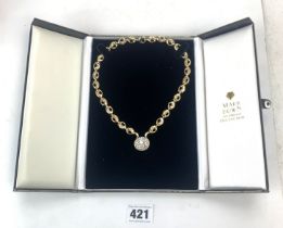 9k gold diamond necklace