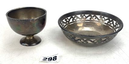 Silver dish & bowl