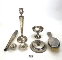 Assorted silver items