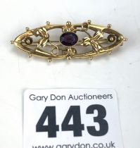 9k gold brooch