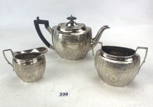 3 piece plated tea set