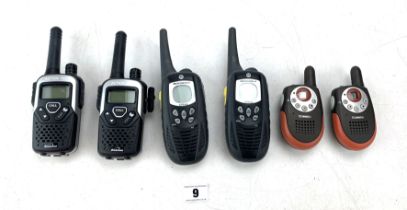 3 pairs of walkie-talkies