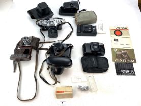 6 assorted cameras