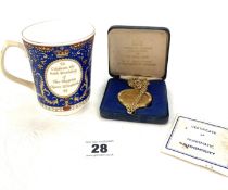 Gold plated crown & Royalty mug