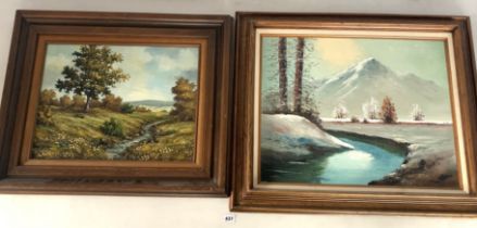 2 oil paintings